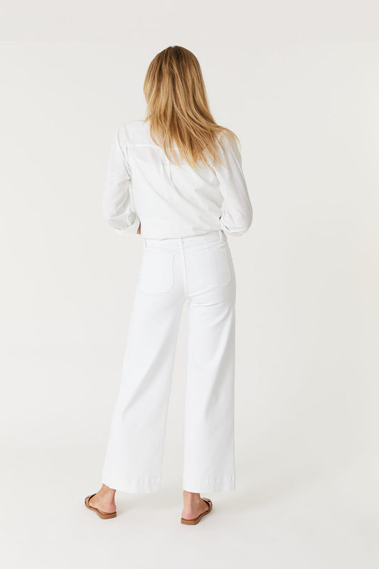 Camille Exposed Button Wide Leg-Pants-Vixen Collection, Day Spa and Women's Boutique Located in Seattle, Washington