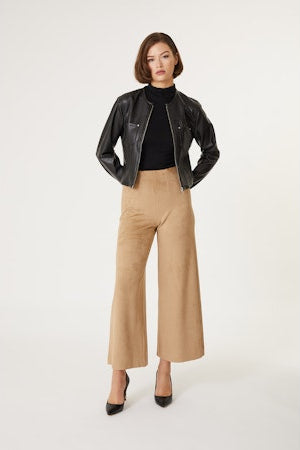 Fiona Faux Suede Wide Leg-Pants-Vixen Collection, Day Spa and Women's Boutique Located in Seattle, Washington
