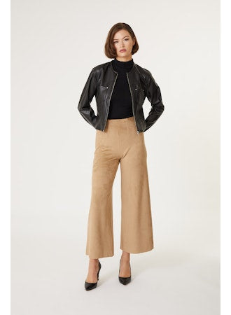 Fiona Faux Suede Wide Leg-Pants-Vixen Collection, Day Spa and Women's Boutique Located in Seattle, Washington