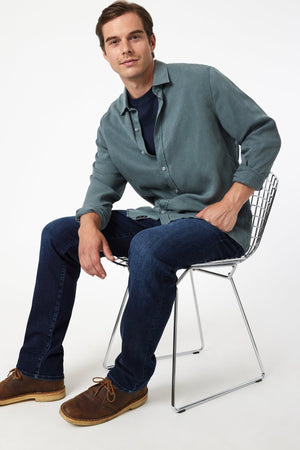 Zach Deep Brushed Feather Blue Pants-Men's Bottoms-Vixen Collection, Day Spa and Women's Boutique Located in Seattle, Washington