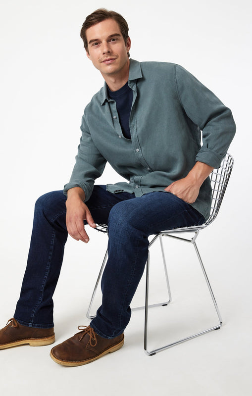 Zach Deep Brushed Feather Blue Pants-Men's Bottoms-Vixen Collection, Day Spa and Women's Boutique Located in Seattle, Washington