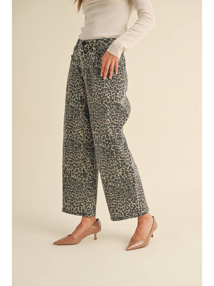 Animal Instinct Barrel Pants-Pants-Vixen Collection, Day Spa and Women's Boutique Located in Seattle, Washington