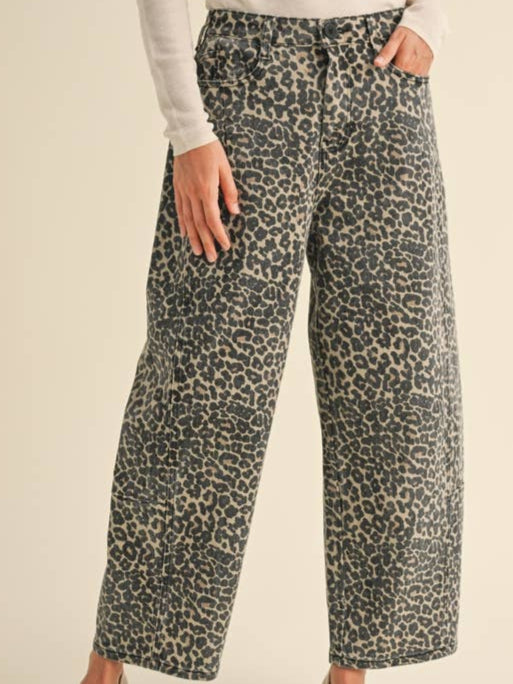 Animal Instinct Barrel Pants-Pants-Vixen Collection, Day Spa and Women's Boutique Located in Seattle, Washington