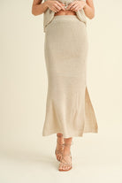 Nora Knitted Midi Skirt-Skirts-Vixen Collection, Day Spa and Women's Boutique Located in Seattle, Washington