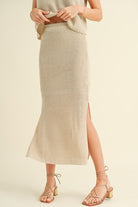 Nora Knitted Midi Skirt-Skirts-Vixen Collection, Day Spa and Women's Boutique Located in Seattle, Washington