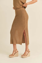 Nora Knitted Midi Skirt-Skirts-Vixen Collection, Day Spa and Women's Boutique Located in Seattle, Washington