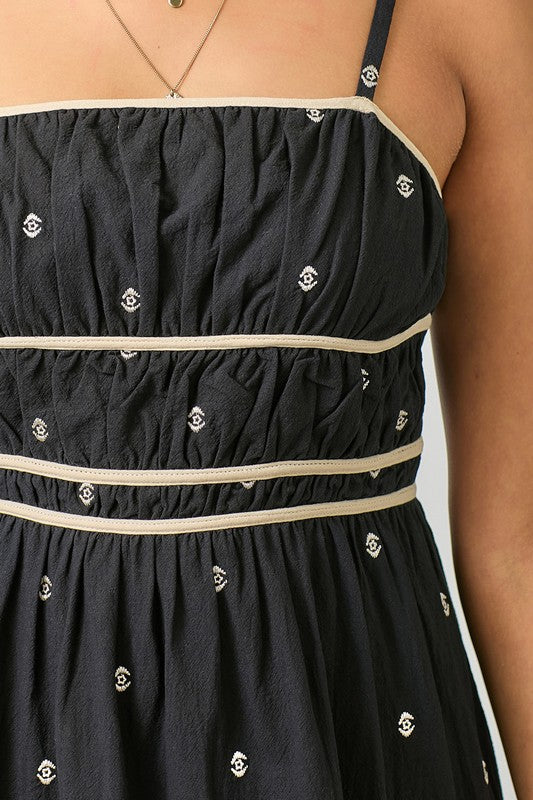 Sookie Embroidered Dress-Dresses-Vixen Collection, Day Spa and Women's Boutique Located in Seattle, Washington