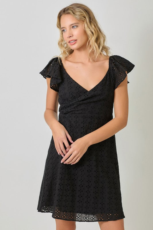 Flirty Flutter Dress-Dresses-Vixen Collection, Day Spa and Women's Boutique Located in Seattle, Washington
