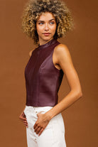 Nadine Mock Neck Top-Tank Tops-Vixen Collection, Day Spa and Women's Boutique Located in Seattle, Washington