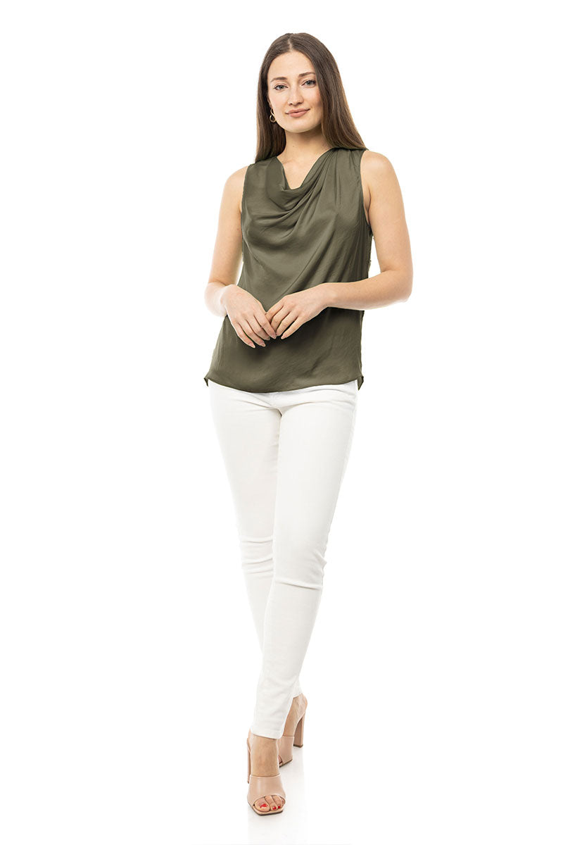 Florence Draped Tank-Tank Tops-Vixen Collection, Day Spa and Women's Boutique Located in Seattle, Washington