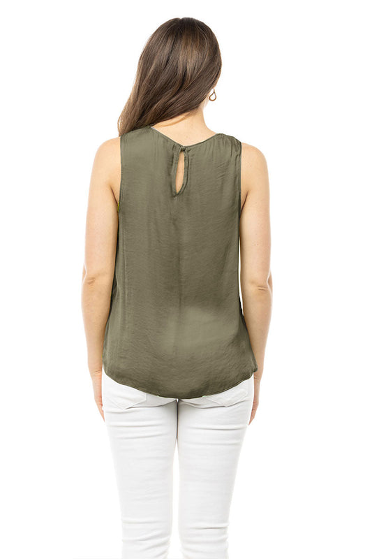 Florence Draped Tank-Tank Tops-Vixen Collection, Day Spa and Women's Boutique Located in Seattle, Washington