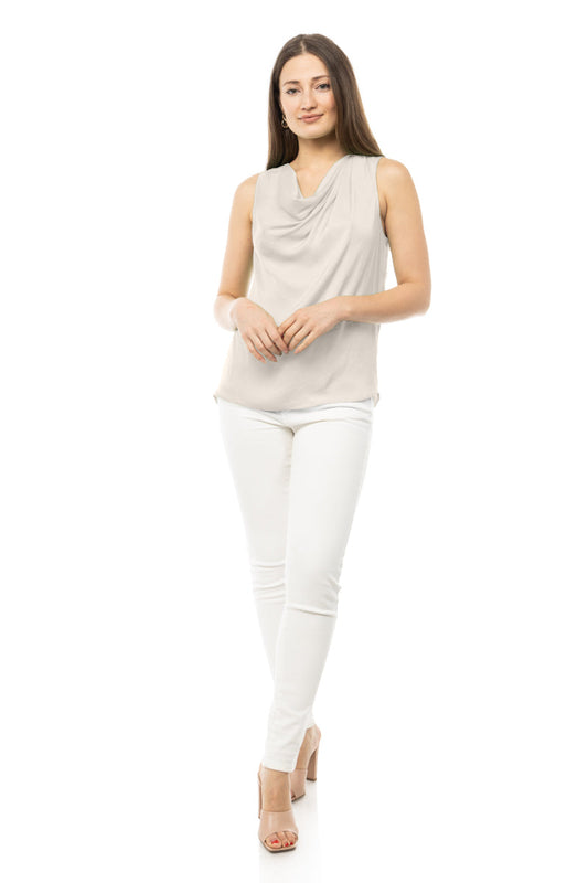 Florence Draped Tank-Tank Tops-Vixen Collection, Day Spa and Women's Boutique Located in Seattle, Washington