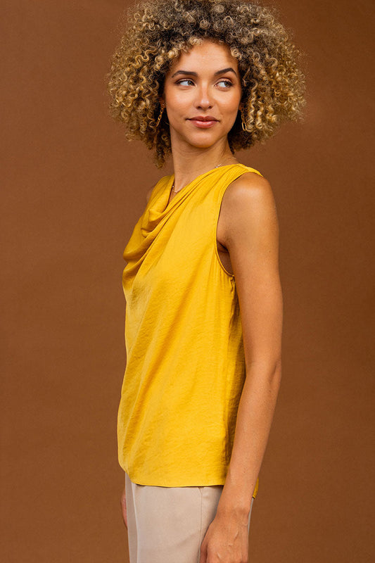 Florence Draped Tank-Tank Tops-Vixen Collection, Day Spa and Women's Boutique Located in Seattle, Washington