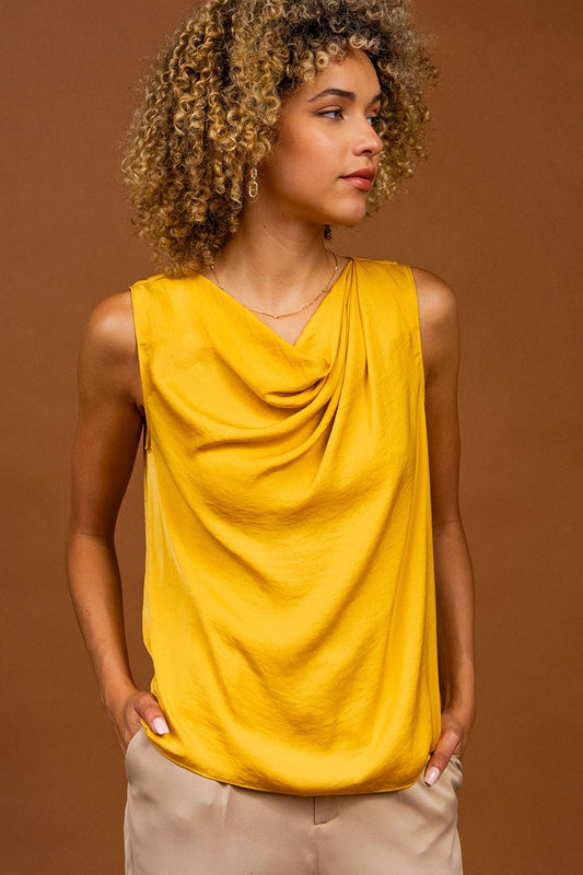 Florence Draped Tank-Tank Tops-Vixen Collection, Day Spa and Women's Boutique Located in Seattle, Washington