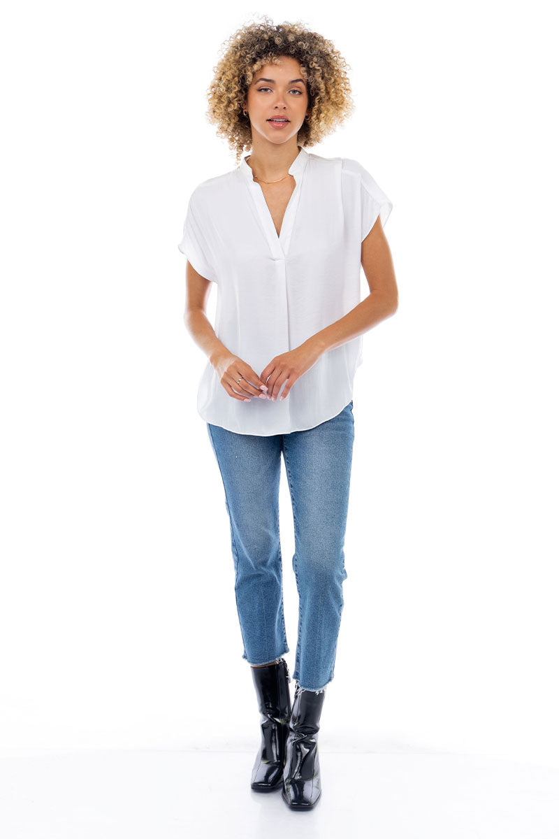 Mindy Top Naturals-Short Sleeves-Vixen Collection, Day Spa and Women's Boutique Located in Seattle, Washington