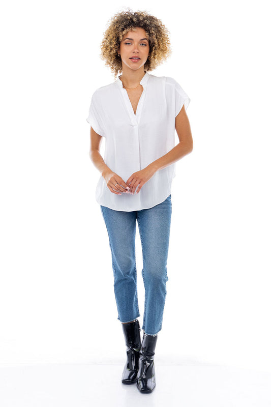 Mindy Top Naturals-Short Sleeves-Vixen Collection, Day Spa and Women's Boutique Located in Seattle, Washington