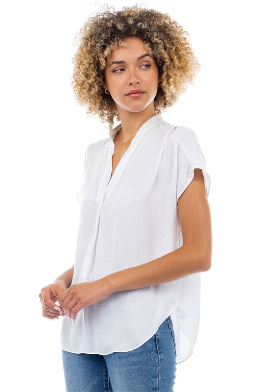 Mindy Top Naturals-Short Sleeves-Vixen Collection, Day Spa and Women's Boutique Located in Seattle, Washington