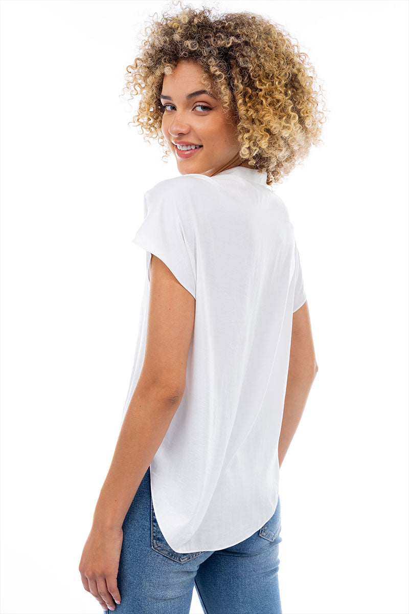 Mindy Top Naturals-Short Sleeves-Vixen Collection, Day Spa and Women's Boutique Located in Seattle, Washington