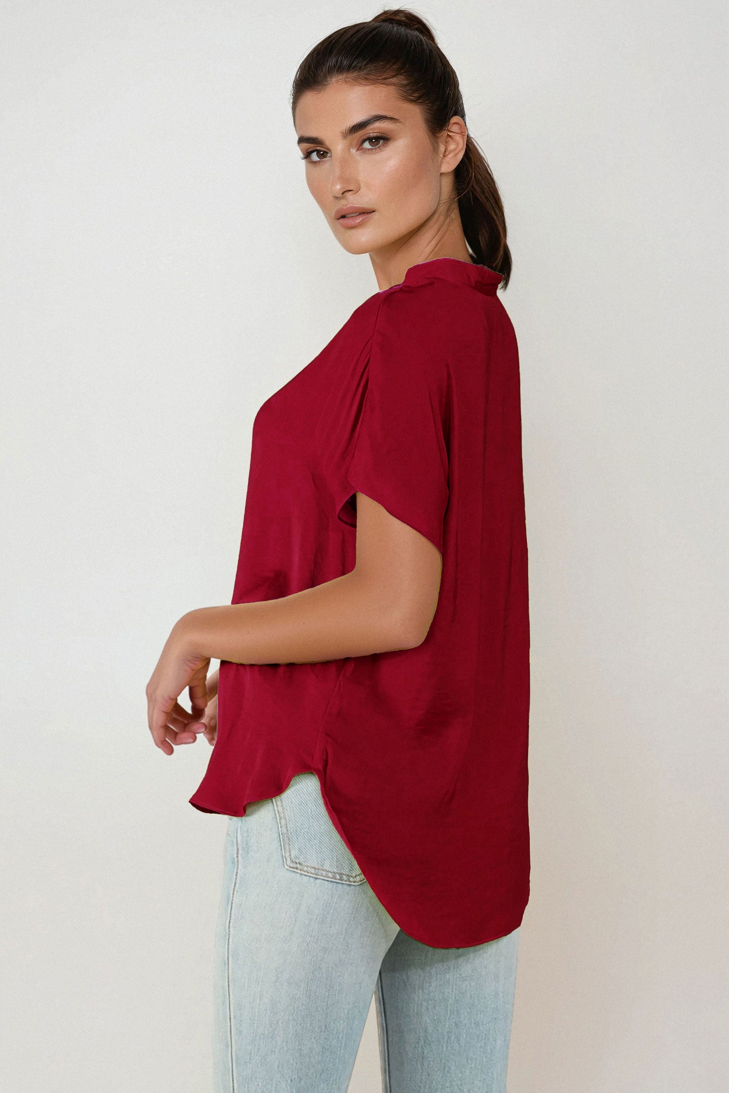 Mindy Top Jewel Tones-Short Sleeves-Vixen Collection, Day Spa and Women's Boutique Located in Seattle, Washington