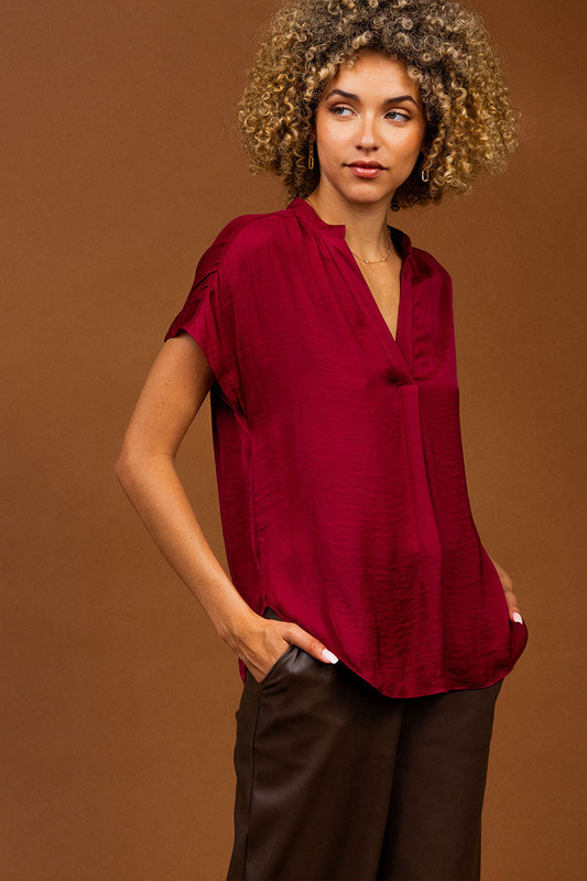 Mindy Top Jewel Tones-Short Sleeves-Vixen Collection, Day Spa and Women's Boutique Located in Seattle, Washington