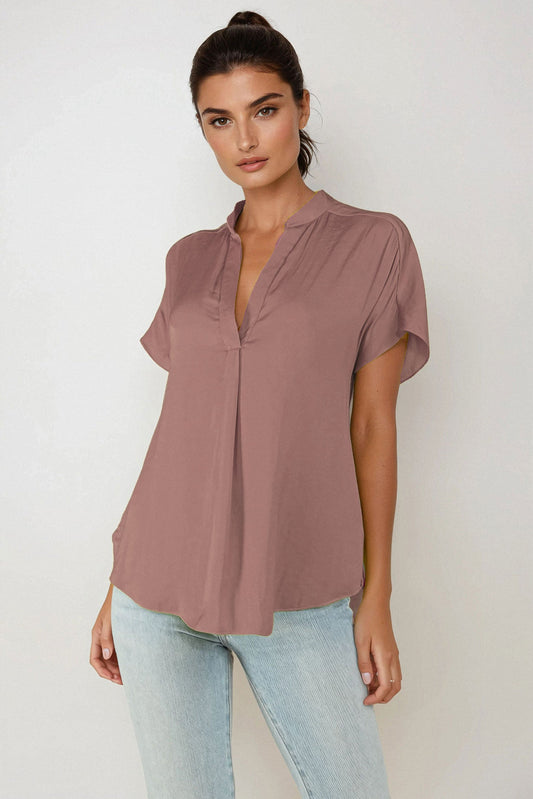 Mindy Top Naturals-Short Sleeves-Vixen Collection, Day Spa and Women's Boutique Located in Seattle, Washington