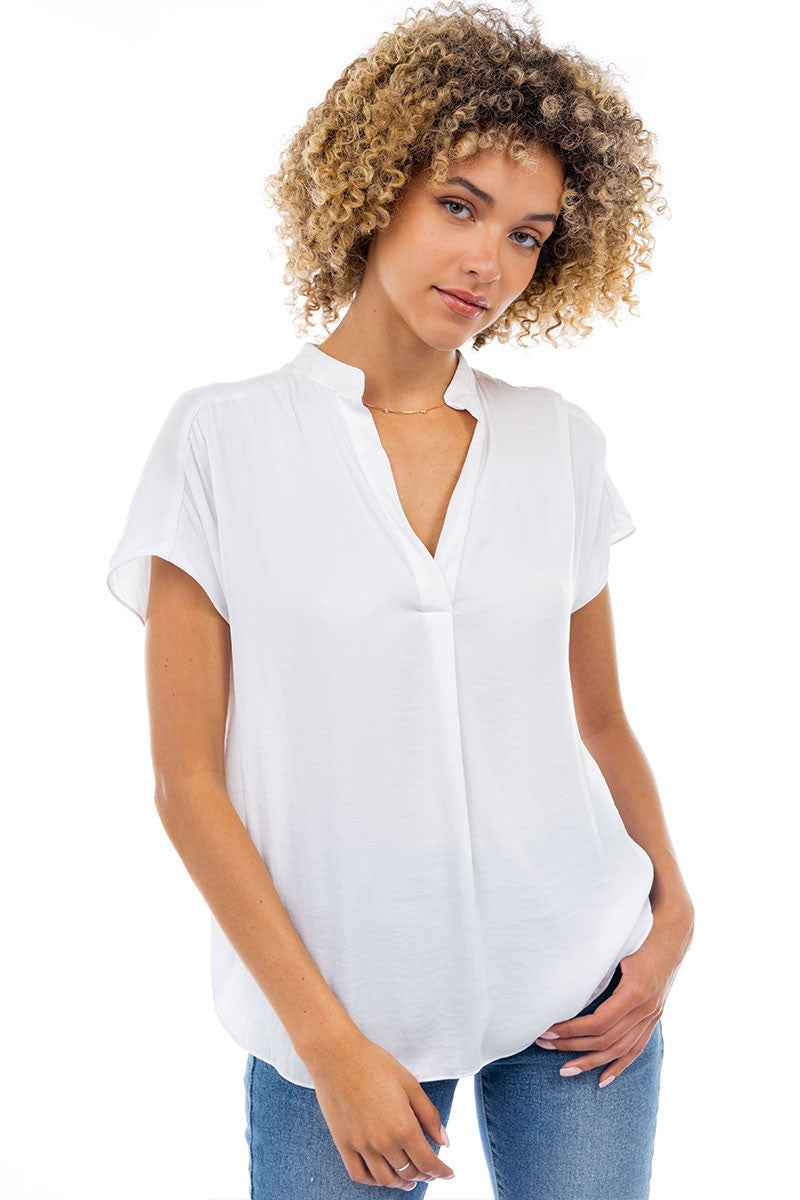 Mindy Top Naturals-Short Sleeves-Vixen Collection, Day Spa and Women's Boutique Located in Seattle, Washington