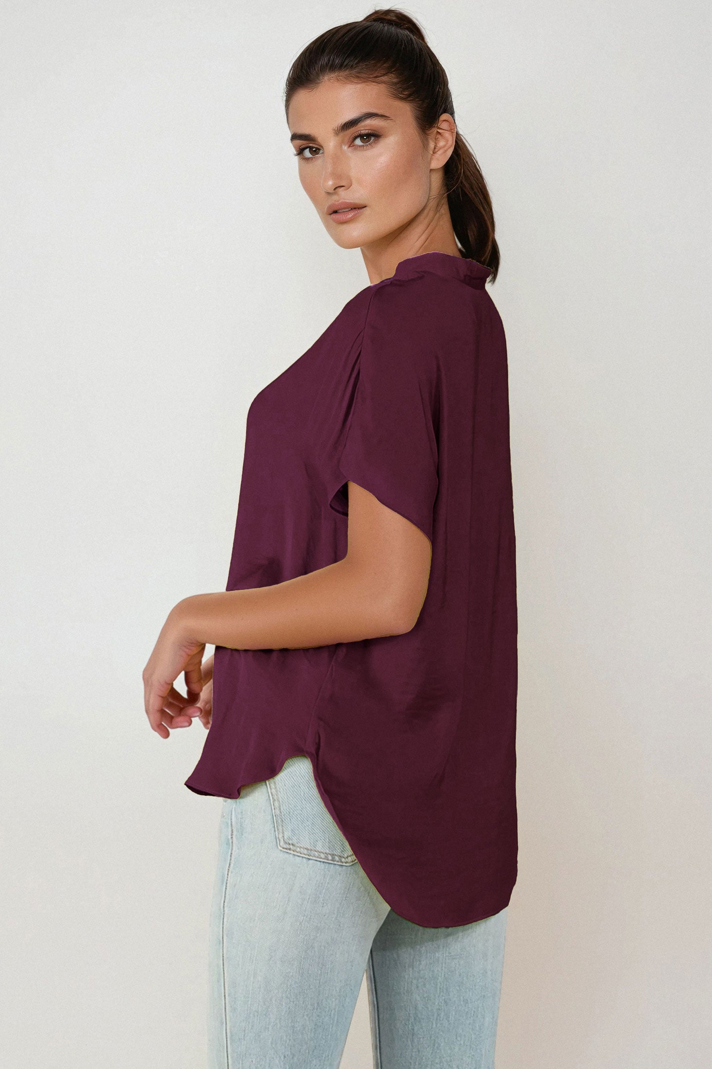Mindy Top Jewel Tones-Short Sleeves-Vixen Collection, Day Spa and Women's Boutique Located in Seattle, Washington