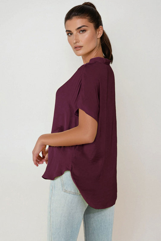Mindy Top Jewel Tones-Short Sleeves-Vixen Collection, Day Spa and Women's Boutique Located in Seattle, Washington