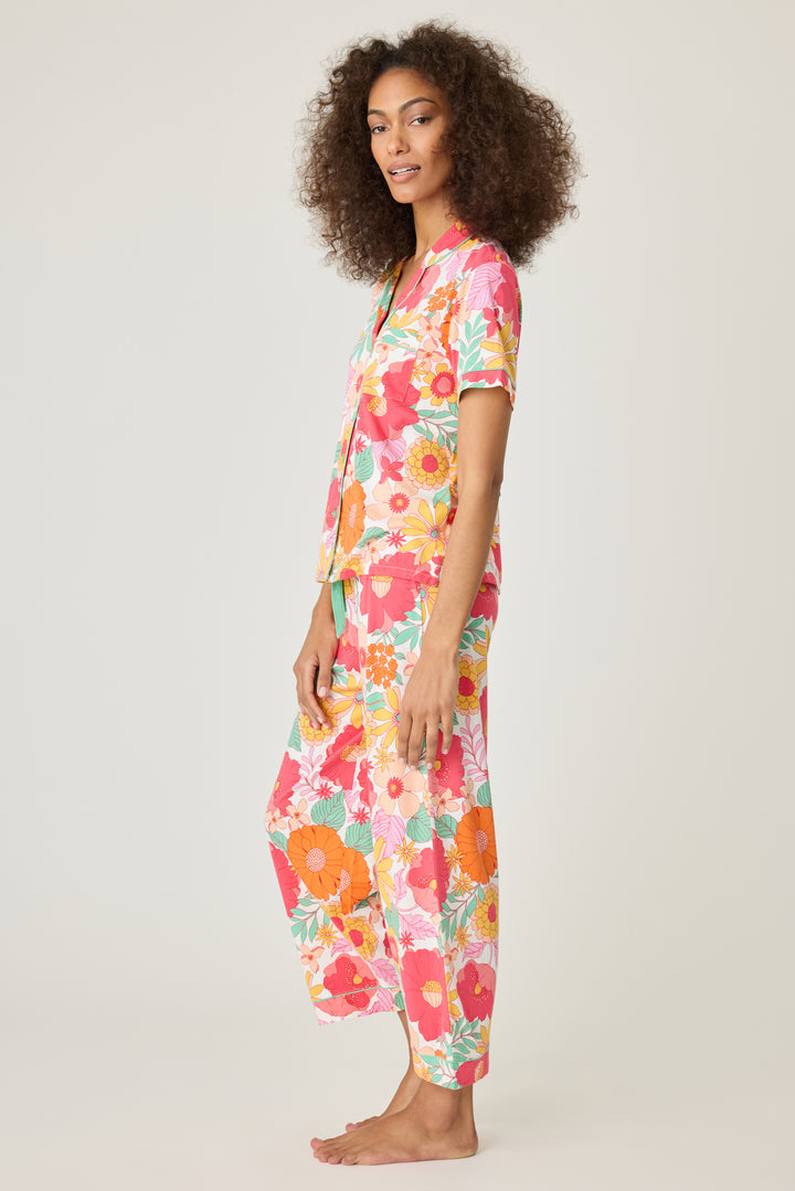 PJ Salvage Women's Printed Button Up Lounge Set | Vixen Collection
