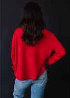 Red Apres Ski Sweater-Sweaters-Vixen Collection, Day Spa and Women's Boutique Located in Seattle, Washington