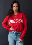 Red Apres Ski Sweater-Sweaters-Vixen Collection, Day Spa and Women's Boutique Located in Seattle, Washington