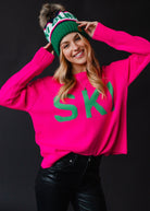 Frosted Melon Ski Sweater-Sweaters-Vixen Collection, Day Spa and Women's Boutique Located in Seattle, Washington