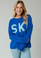 Frosted Blueberry Ski Sweater-Sweaters-Vixen Collection, Day Spa and Women's Boutique Located in Seattle, Washington