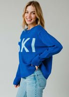 Frosted Blueberry Ski Sweater-Sweaters-Vixen Collection, Day Spa and Women's Boutique Located in Seattle, Washington