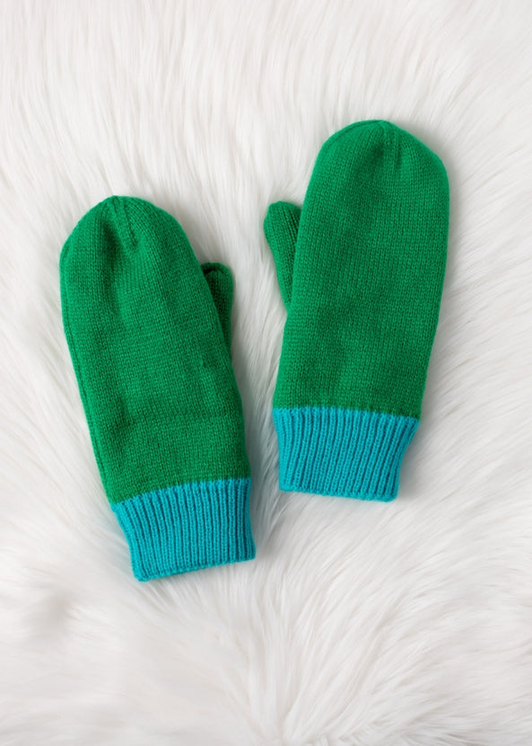 Duo Tone Knit Mittens-Accessories-Vixen Collection, Day Spa and Women's Boutique Located in Seattle, Washington