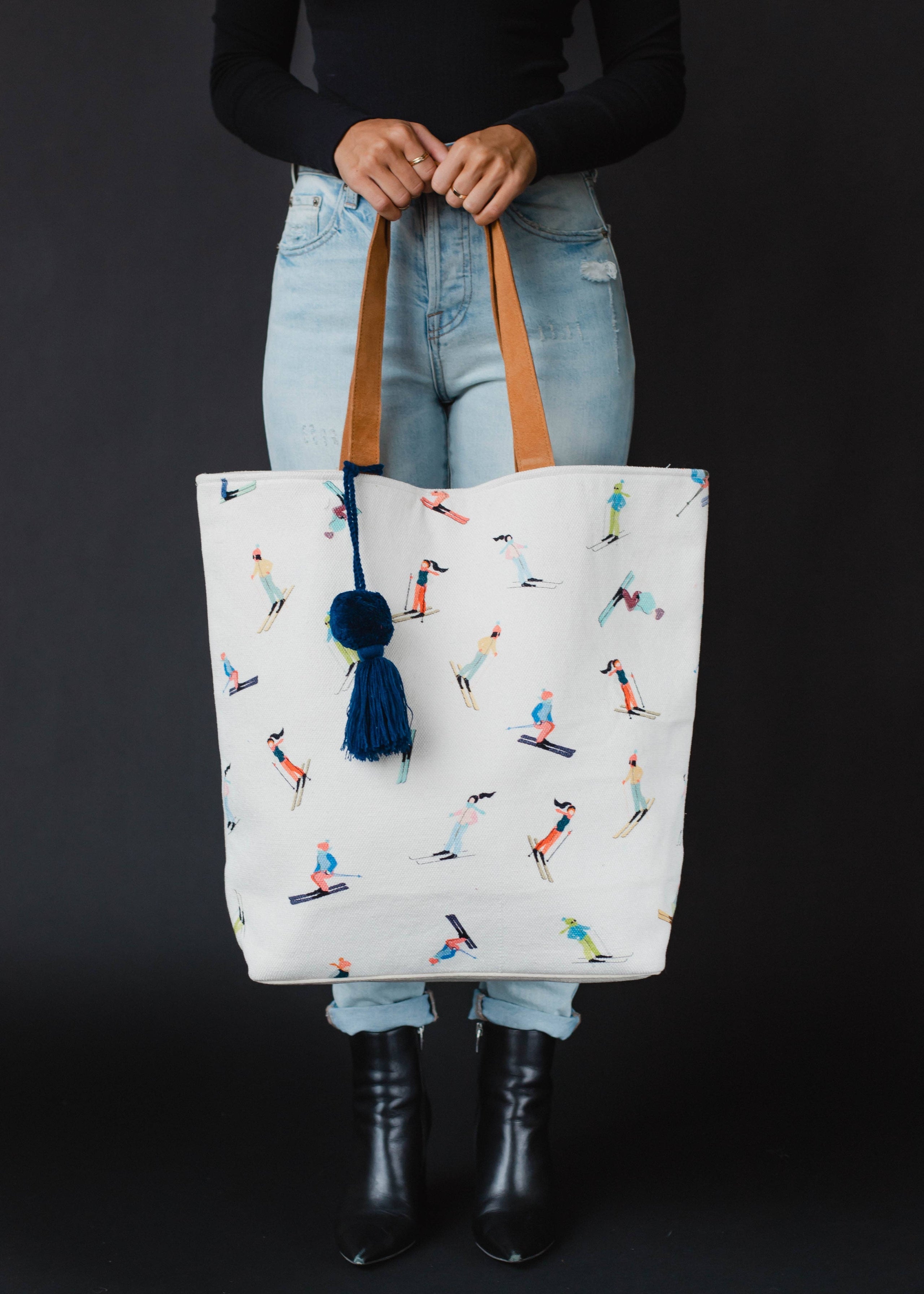 Snowy Ski Tote-Bags + Wallets-Vixen Collection, Day Spa and Women's Boutique Located in Seattle, Washington