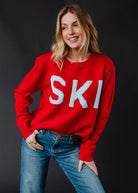 Frosty Holly Ski Sweater-Sweaters-Vixen Collection, Day Spa and Women's Boutique Located in Seattle, Washington