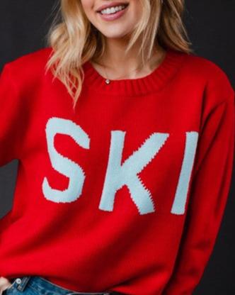 Frosty Holly Ski Sweater-Sweaters-Vixen Collection, Day Spa and Women's Boutique Located in Seattle, Washington