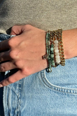 Remix: Faceted Emerald Cubes-Bracelets-Vixen Collection, Day Spa and Women's Boutique Located in Seattle, Washington