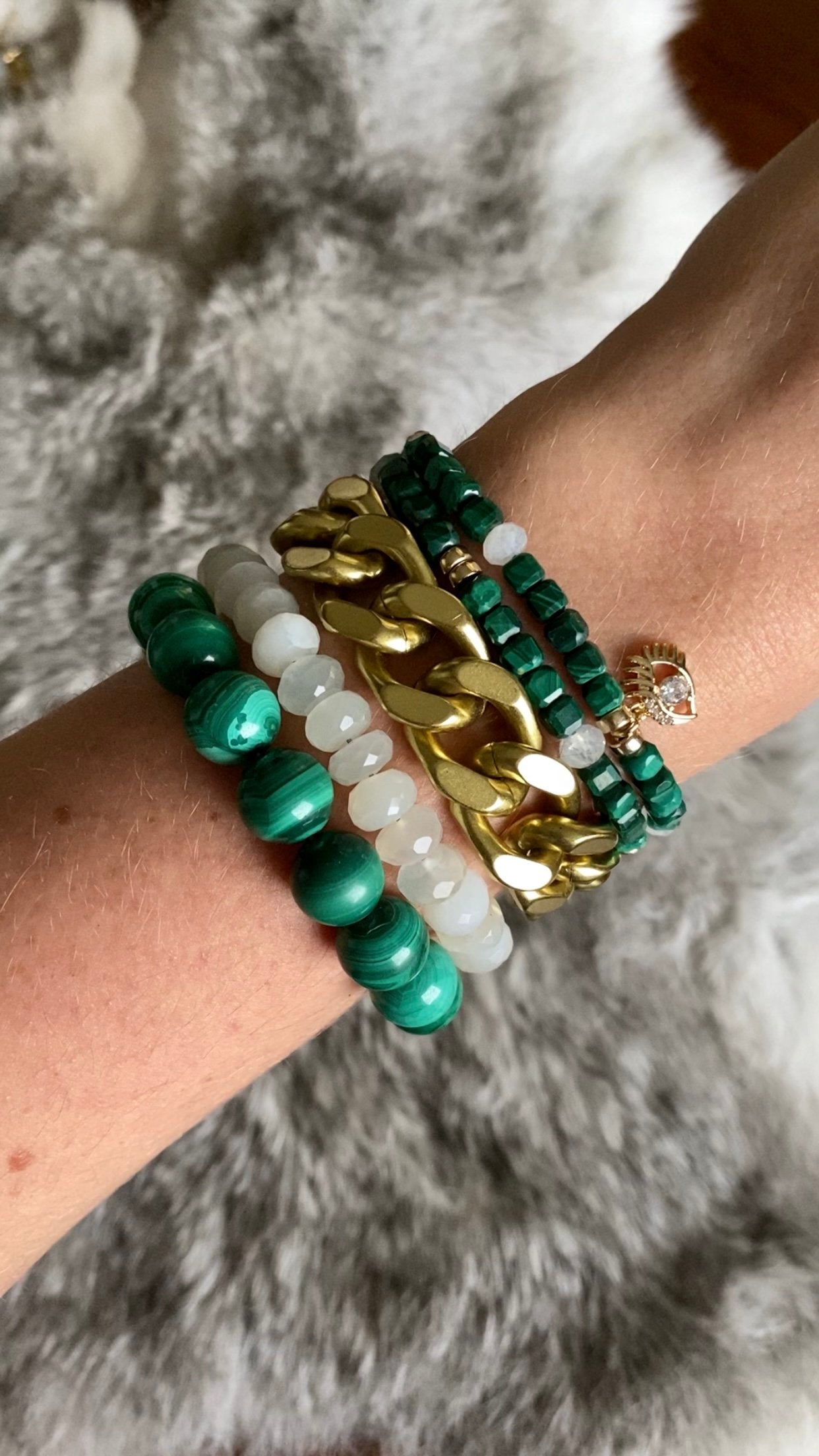 Remix: Malachite Bracelet-Bracelets-Vixen Collection, Day Spa and Women's Boutique Located in Seattle, Washington