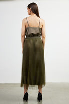 Back View. Celeste Midi Skirt-Skirts-Vixen Collection, Day Spa and Women's Boutique Located in Seattle, Washington