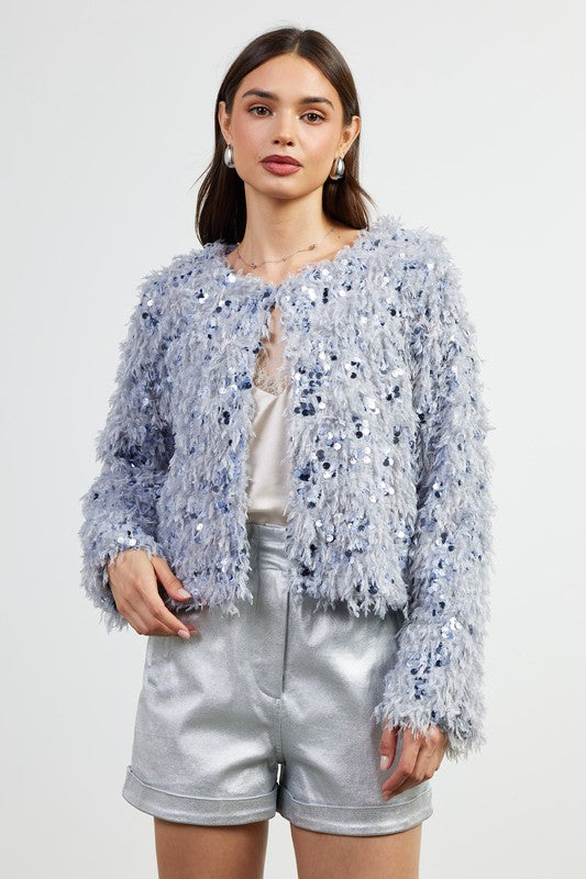 Liliana Sequin Cardigan-Cardigans-Vixen Collection, Day Spa and Women's Boutique Located in Seattle, Washington