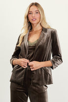 Charlize Velvet Blazer-Blazers-Vixen Collection, Day Spa and Women's Boutique Located in Seattle, Washington