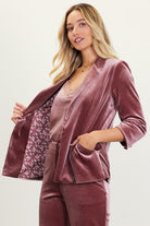 Charlize Velvet Blazer-Blazers-Vixen Collection, Day Spa and Women's Boutique Located in Seattle, Washington