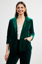 Charlize Velvet Blazer-Blazers-Vixen Collection, Day Spa and Women's Boutique Located in Seattle, Washington