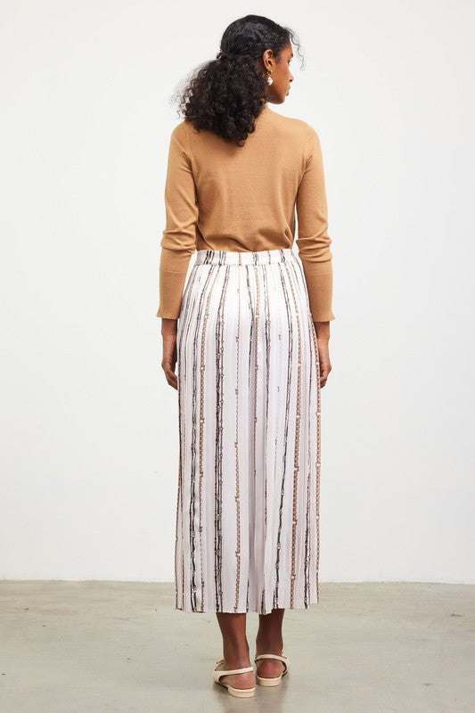 Soraya Pleated Midi Skirt-Skirts-Vixen Collection, Day Spa and Women's Boutique Located in Seattle, Washington