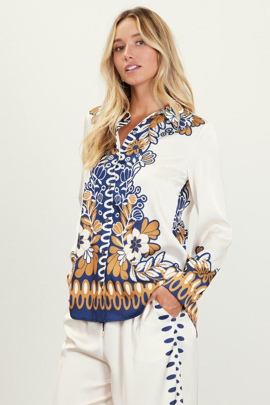 Calista Blouse-Long Sleeves-Vixen Collection, Day Spa and Women's Boutique Located in Seattle, Washington