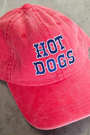 Hot Dogs Baseball Cap-Hats-Vixen Collection, Day Spa and Women's Boutique Located in Seattle, Washington