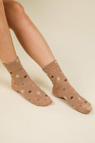 Floral Printed Textures Crew Socks-Socks-Vixen Collection, Day Spa and Women's Boutique Located in Seattle, Washington