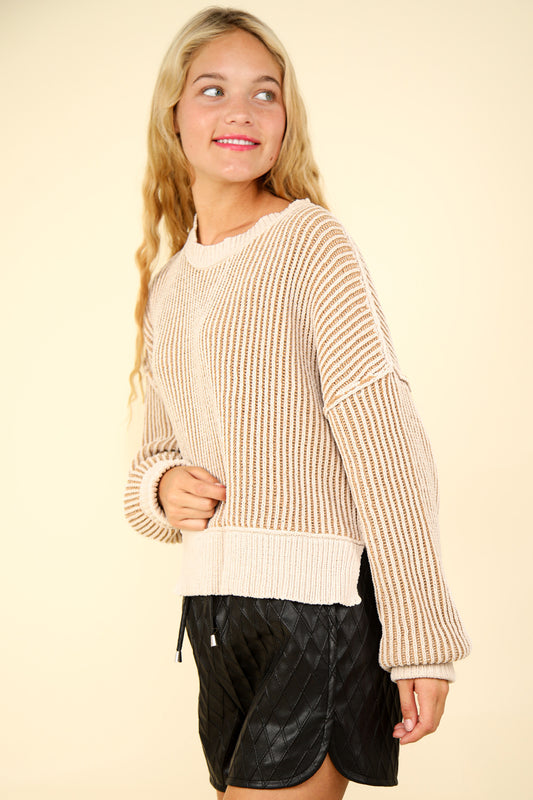 Juliana Striped Sweater-Sweaters-Vixen Collection, Day Spa and Women's Boutique Located in Seattle, Washington